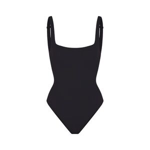 SKIMS NAKED SCOOP BRIEF BODYSUIT ONYX MEDIUM